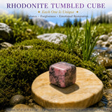 Cubo caído de rodonita