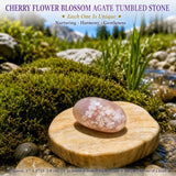 Pierre roulée agate fleur de cerisier