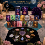 🌙 Sacred Feminine Awakening Oracle Deck & 13 Crystal Companion Set