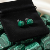 Earrings - Malachite Studs