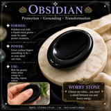 Obsidian Worry Stone