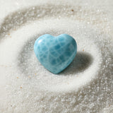 Larimar Hand Carved Heart