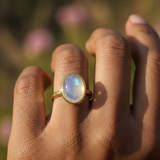 Ogrlica z obeskom iz bakrene žice Z ARRON DESIGN Serenity Moonstone
