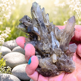 Grappe de quartz fumé