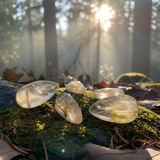 Angel Hair Rutilated Quartz Teardrop Cabochon
