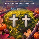GEMSTONE JEWELRY EVENT Opal & Silver Faith Earrings