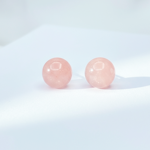 Earrings - Rose Quartz Studs