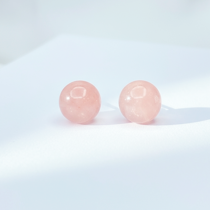 Earrings - Rose Quartz Studs