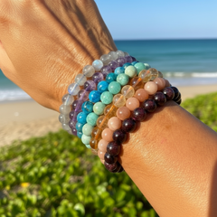 Σετ Τσάκρα με βραχιόλια Mala Bead 7 τεμαχίων (ένα βραχιόλι για κάθε τσάκρα)