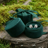 Moonstone & Silver Celestial Stud Earrings