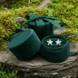 Moonstone & Silver Star Stud Earrings