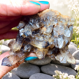 Grappe de quartz fumé