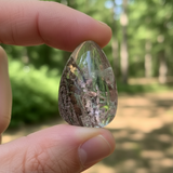 Garden Quartz - Lodolite - Teardrop Cabochon
