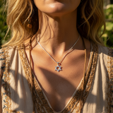 Z ARRON DESIGN Serenity Moonstone kobbertråd vedhæng halskæde