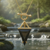 Z ARRON DESIGN Serenity Moonstone kobbertråd vedhæng halskæde