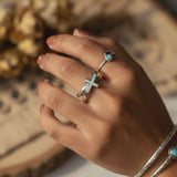 SAVE 60% Celestite Geode & Faith Opal Ring Set