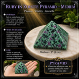 Ruby in Zoisite Pyramid - Medium
