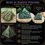 Ruby in Zoisite Pyramid - Medium