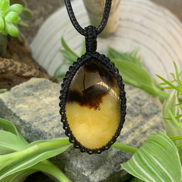 Septarian Macramé Pendant Necklace - Limited Quantities