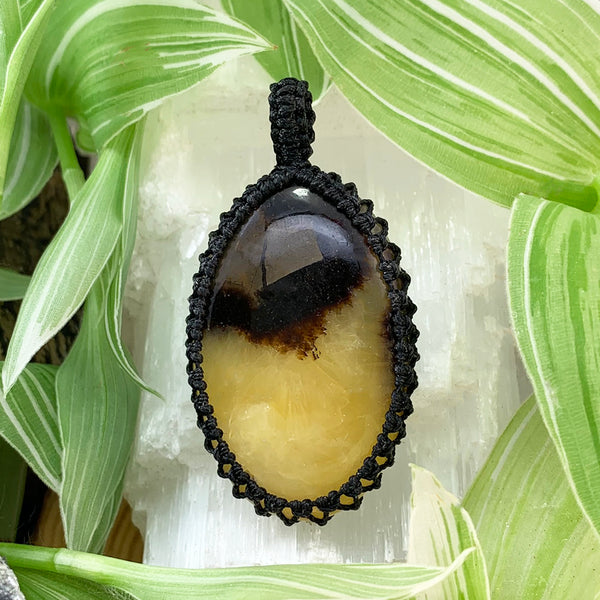 Septarian Macramé Pendant Necklace - Limited Quantities