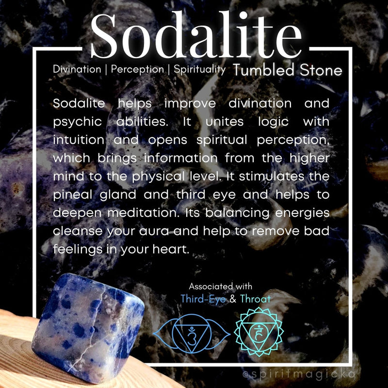 Sodalite Tumbled Cube - tumbledstone