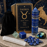 ♉ Taurus - 20. april - 20. maj - Zodiac Crystal Fusion-sæt med pose