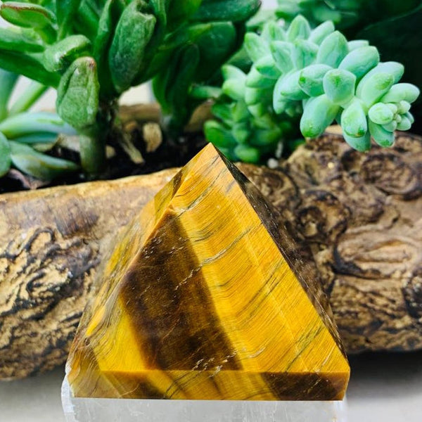 Tiger’s Eye Pyramid - Medium - pyramids