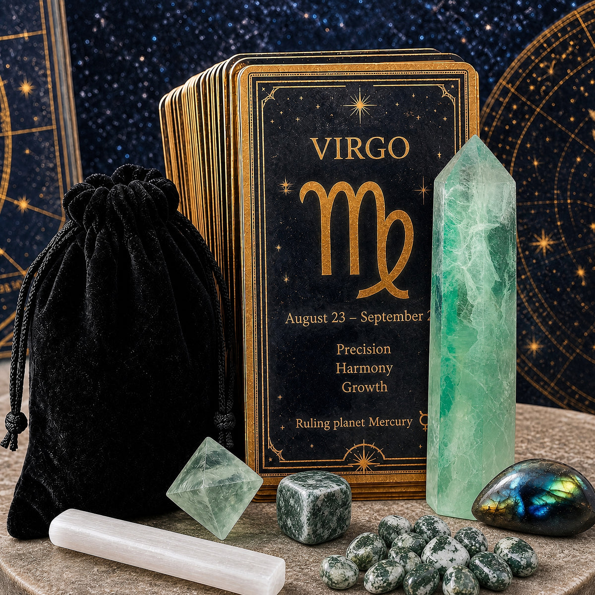 ♍ Vergine - 23 agosto - 22 settembre - Set Zodiac Crystal Fusion con custodia