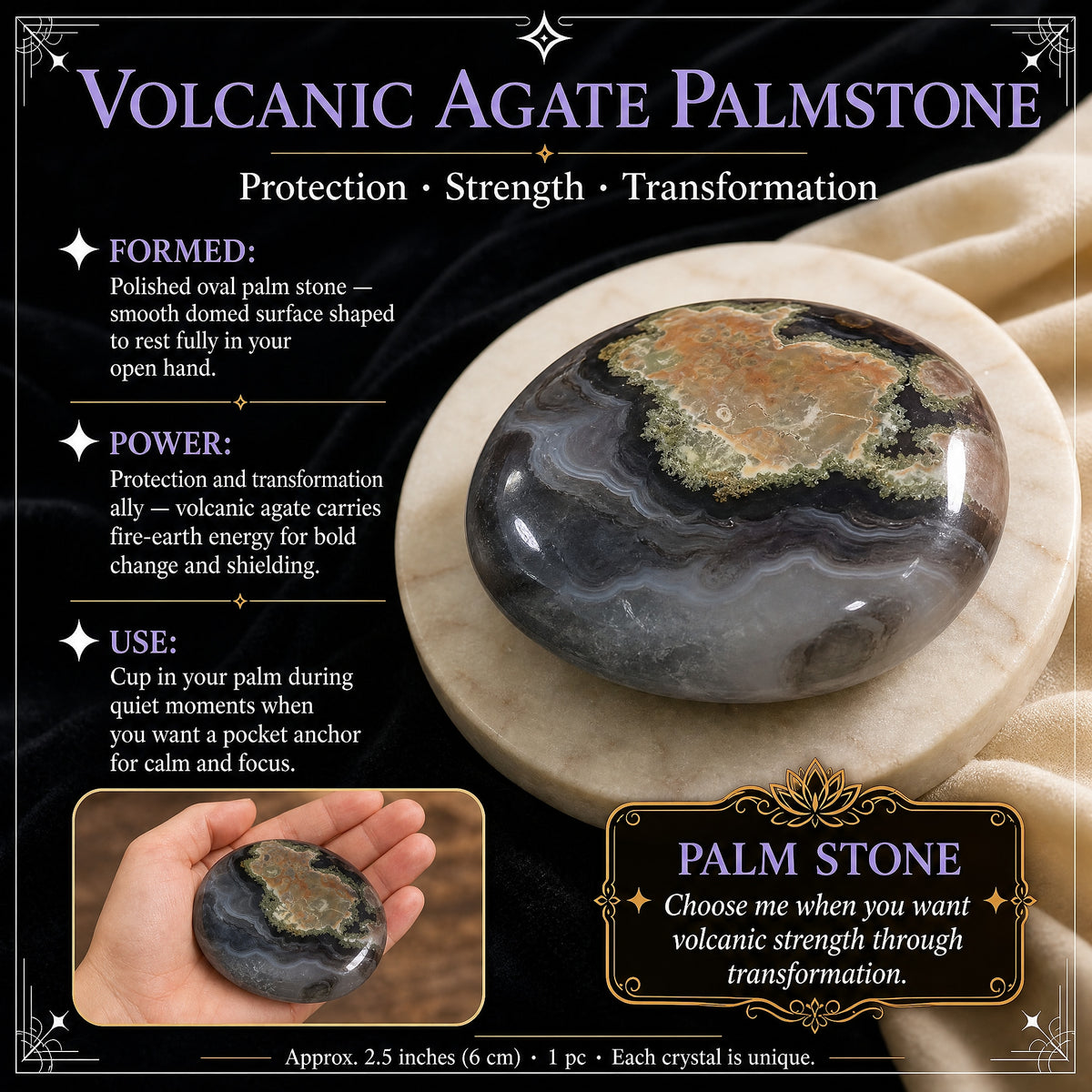 Agate volcanique Palmstone