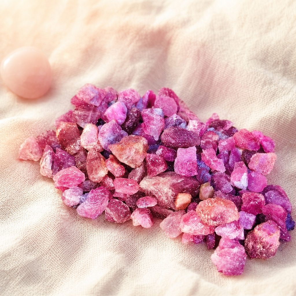 Pink Tourmaline rough close-up